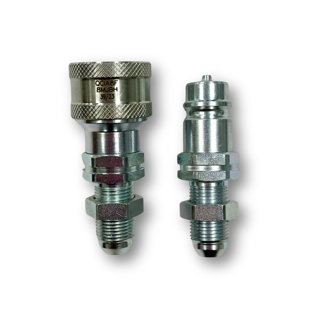 1/2" Ag Quick Coupler Set with JIC Bulkhead Threads (Q/COUPSET.500-MJBH)