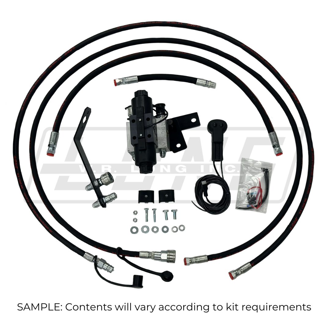 Third Function Valve Kit for John Deere 521, 522, 541, 542 on Flat Deck or Cab with 4 Cylinders works on Mid Mount Valve Only for Tractor Models 5410, 5420, 5510, 5520. (VKJD521-4C-C)